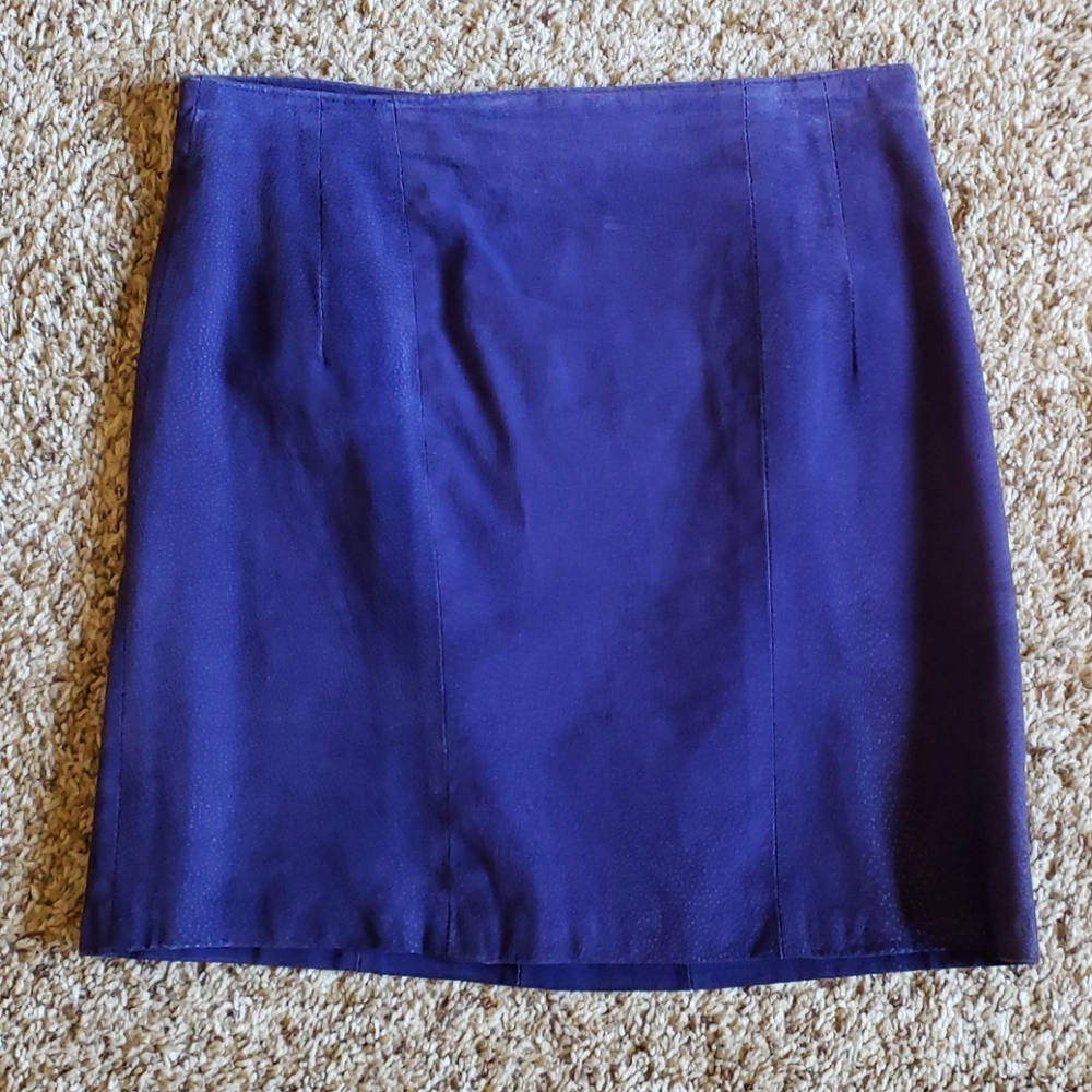Purple suede skirt